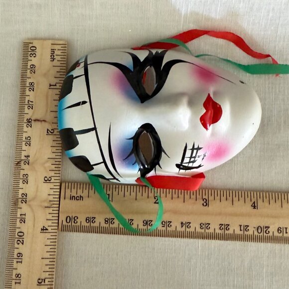 Hand-Painted Piano Keys Music Design Decorative Mask Theater Masquerade Venetian - Picture 7 of 7